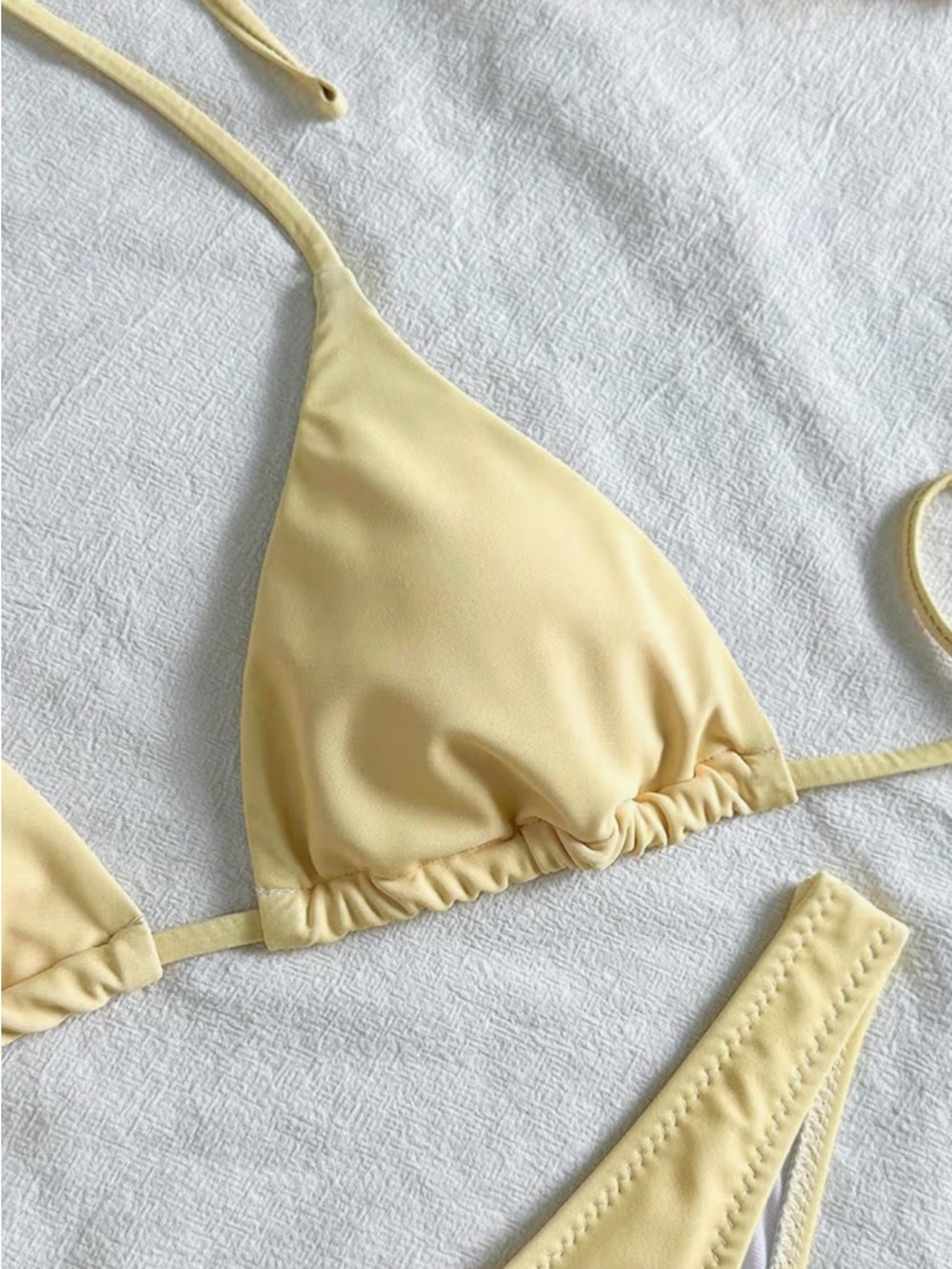 Sheer Yellow Floral Tie-Side Bikini Set - Picture 4 of 4